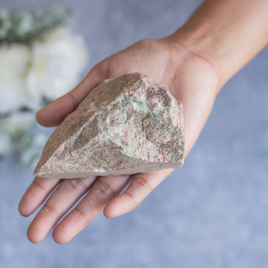 Unakite Raw Chunk - 338 Gm | Kundalini Awakening