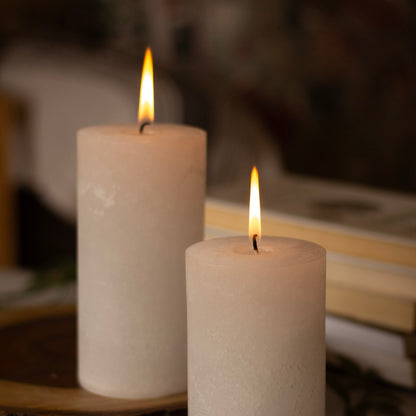 White Pillar Unscented Paraffin Candle