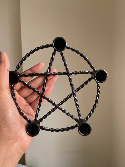Pentacle candle Holder