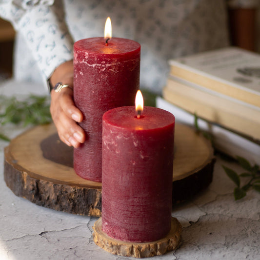 Red Pillar Unscented Paraffin Candle