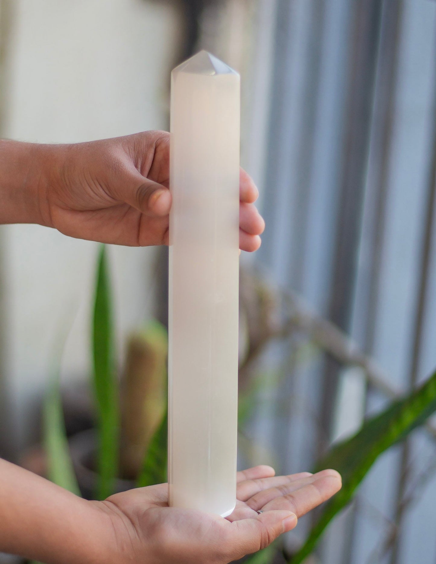 Selenite XXL Tower (Satin Spar Selenite) - 630 Gm | Stone for Spiritual work & Cleansing