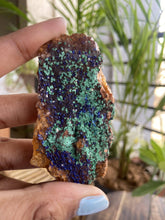 Load image into Gallery viewer, Malachite Raw Cluster + Azurite - 63 Gm
