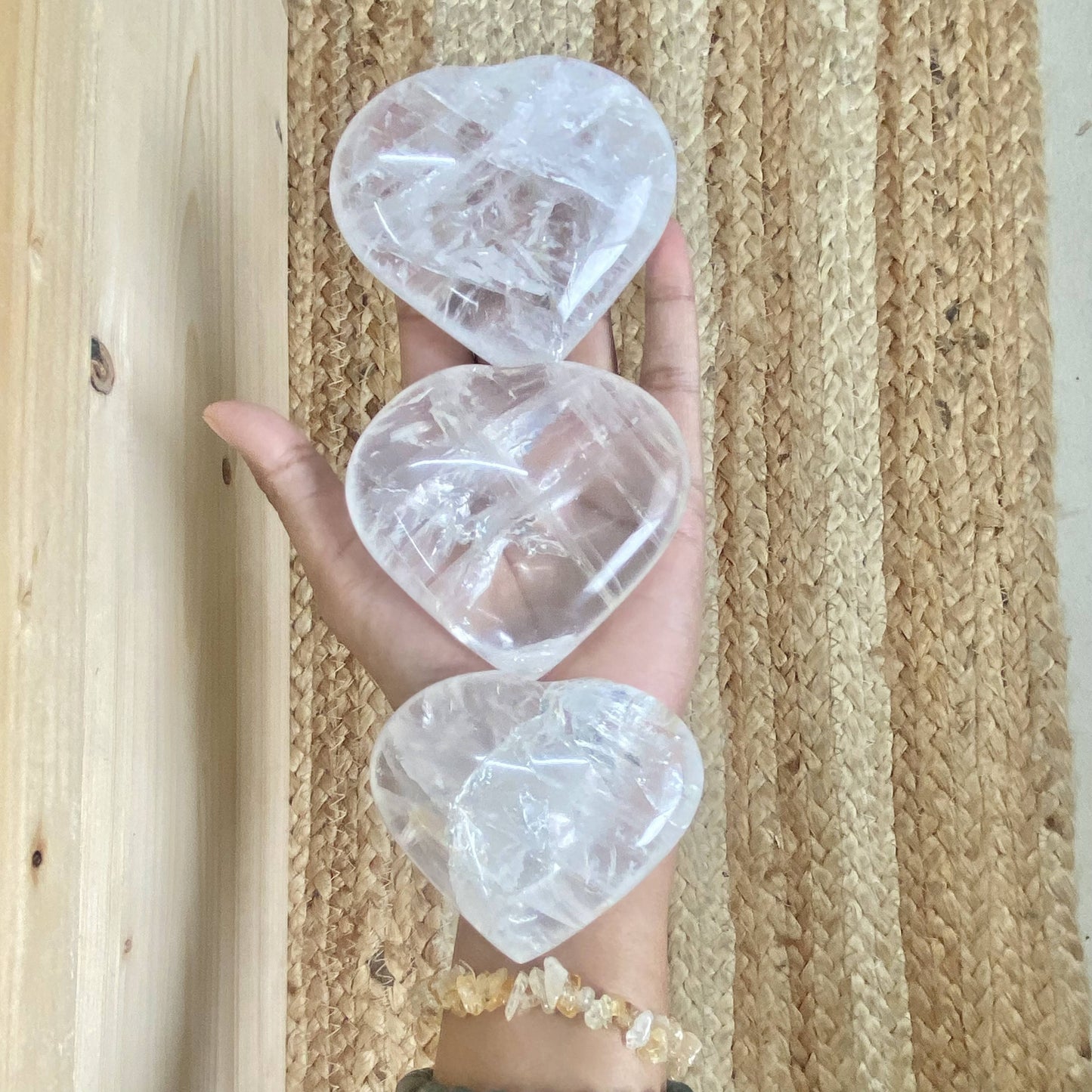 Clear Quartz XL Hearts | | Master Healing Crystal
