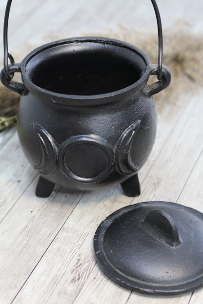 Triple Moon Cast Iron Cauldron