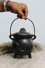 Load image into Gallery viewer, Triple Moon Cast Iron Cauldron
