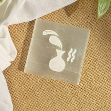 Load image into Gallery viewer, Aquarius Zodiac Carved Selenite Plate - 3 Inches
