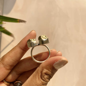 Pyrite Chunk Adjustable Ring