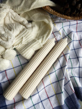 Load image into Gallery viewer, Long Textured Taper Candles | White - 10 Inches
