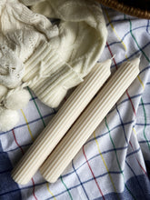 Load image into Gallery viewer, Long Textured Taper Candles | White - 10 Inches
