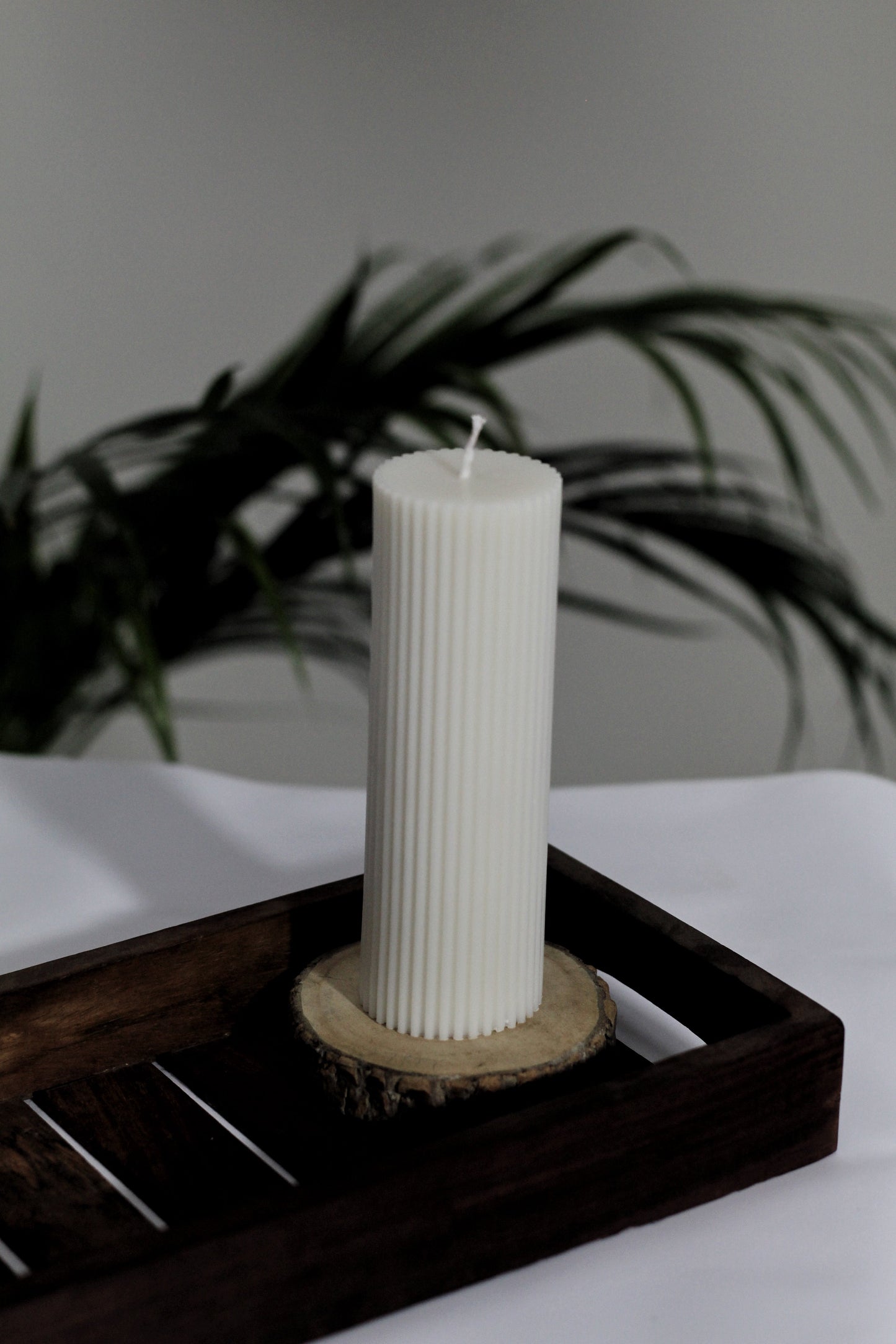 Irregular White Pillar Candle
