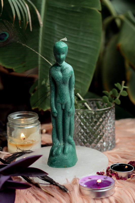 Green Male Figurine Candle | Voodoo Candle