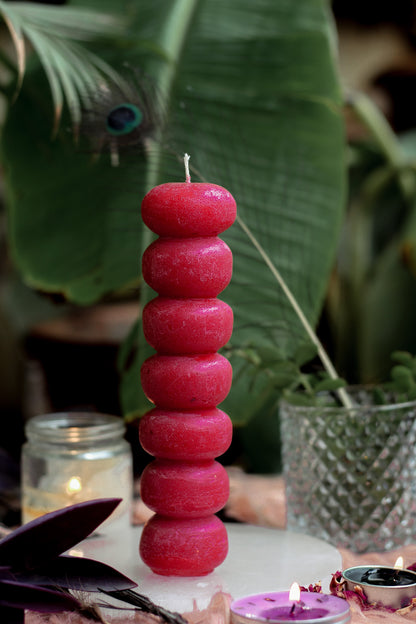 Red Knob Candle