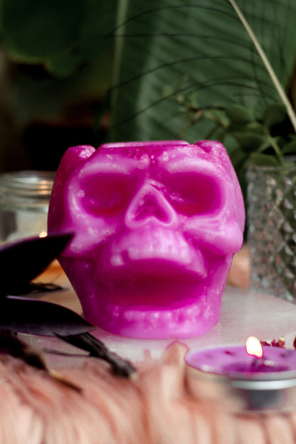 Pink Skull Candle | Voodoo candle | Healing Candle