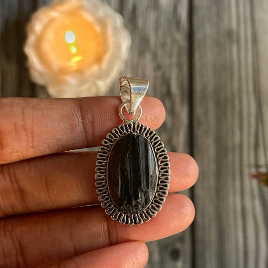 Black Tourmaline Pendant | Small