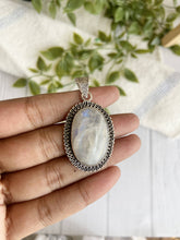 Load image into Gallery viewer, Rainbow Moonstone Oval Pendant
