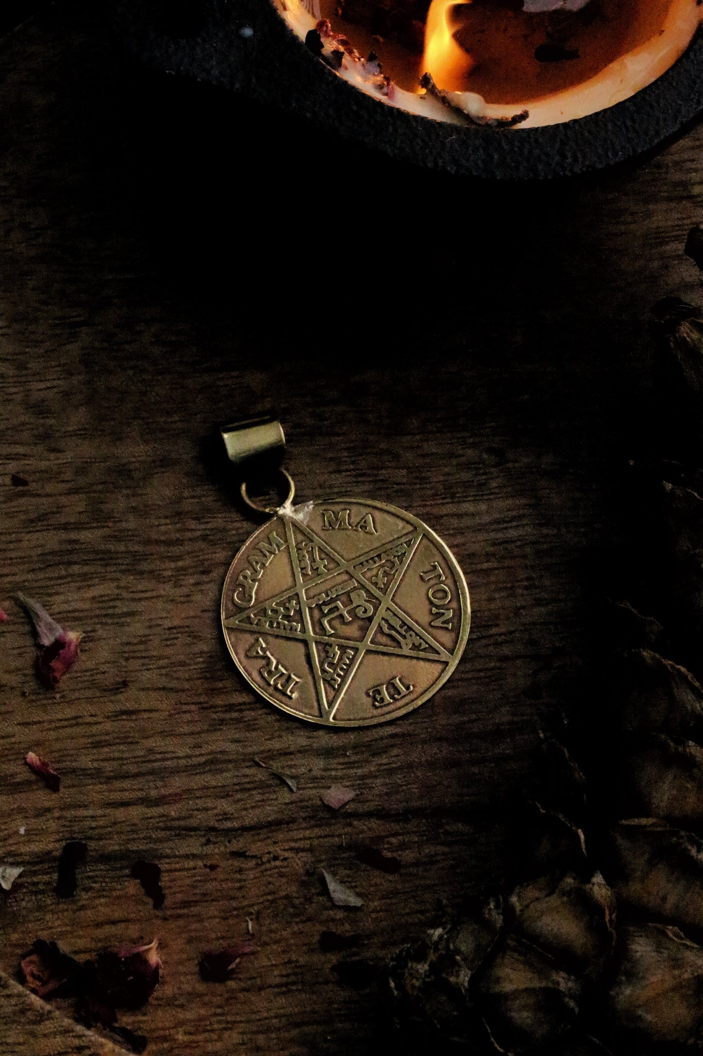 Pentagram Brass Pendant