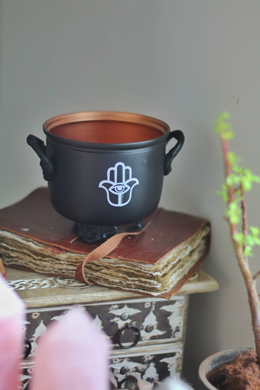 Hamsa Hand Printed Cauldron