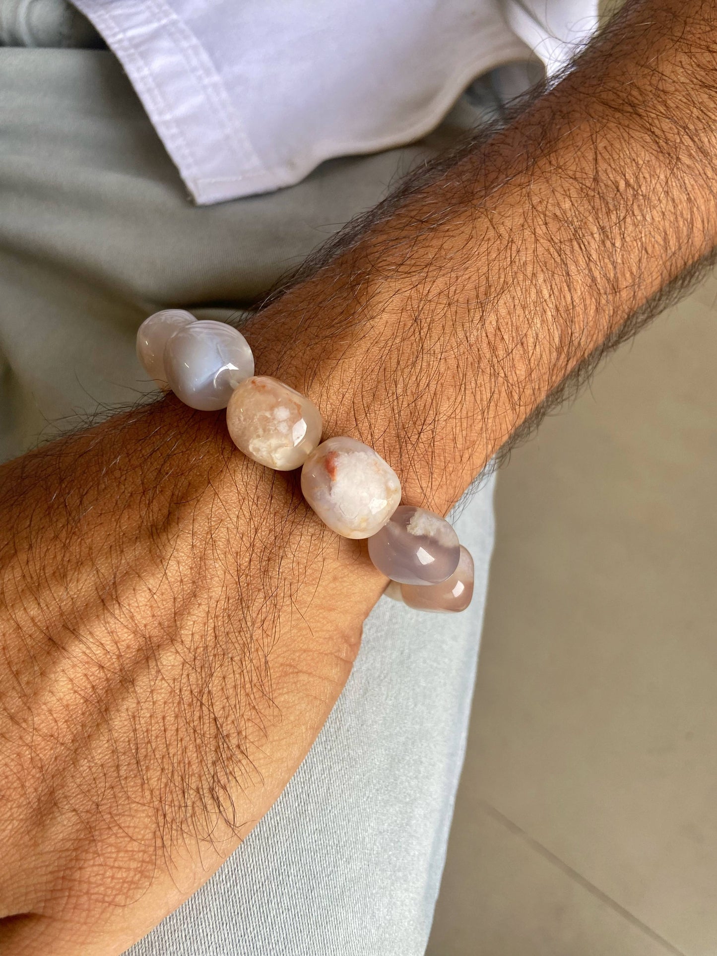 Flower Agate Tumble Bracelet