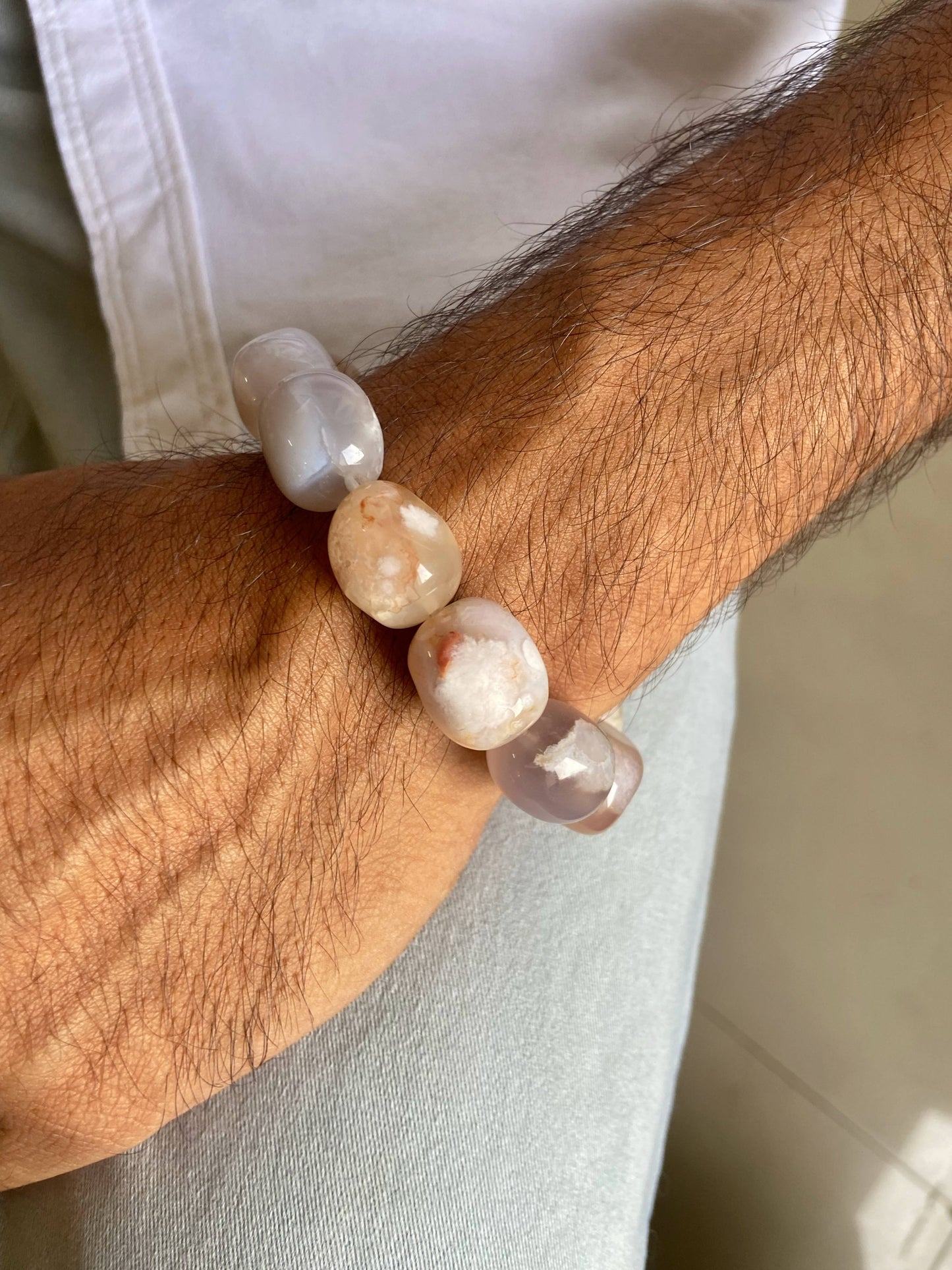 Flower Agate Tumble Bracelet