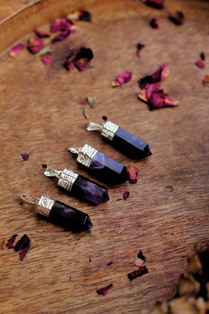 Amethyst Pencil Pendant - 1 Piece