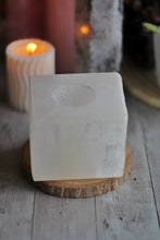 Load image into Gallery viewer, Selenite Square Candle Holder
