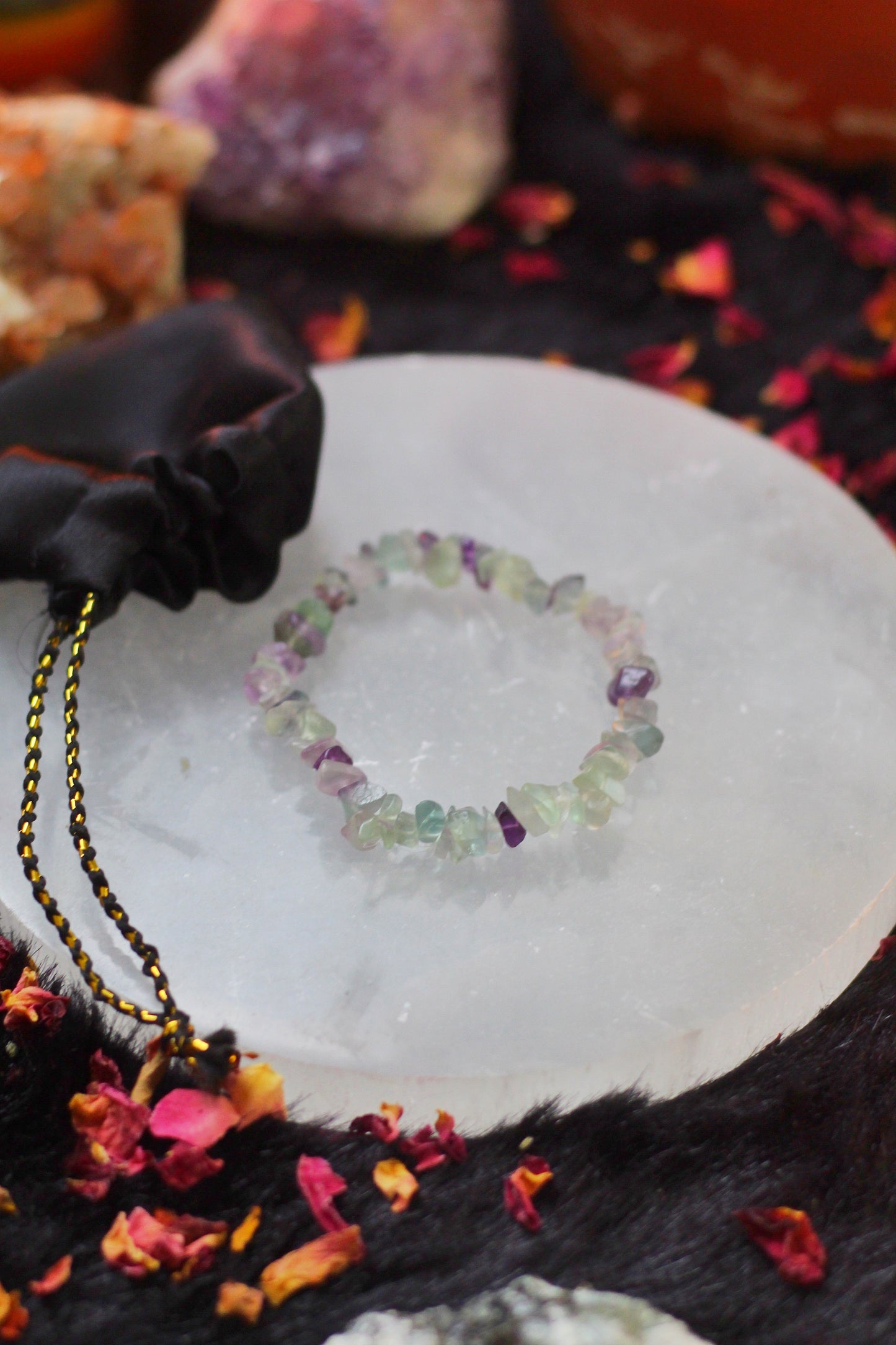 Fluorite Chips Bracelet