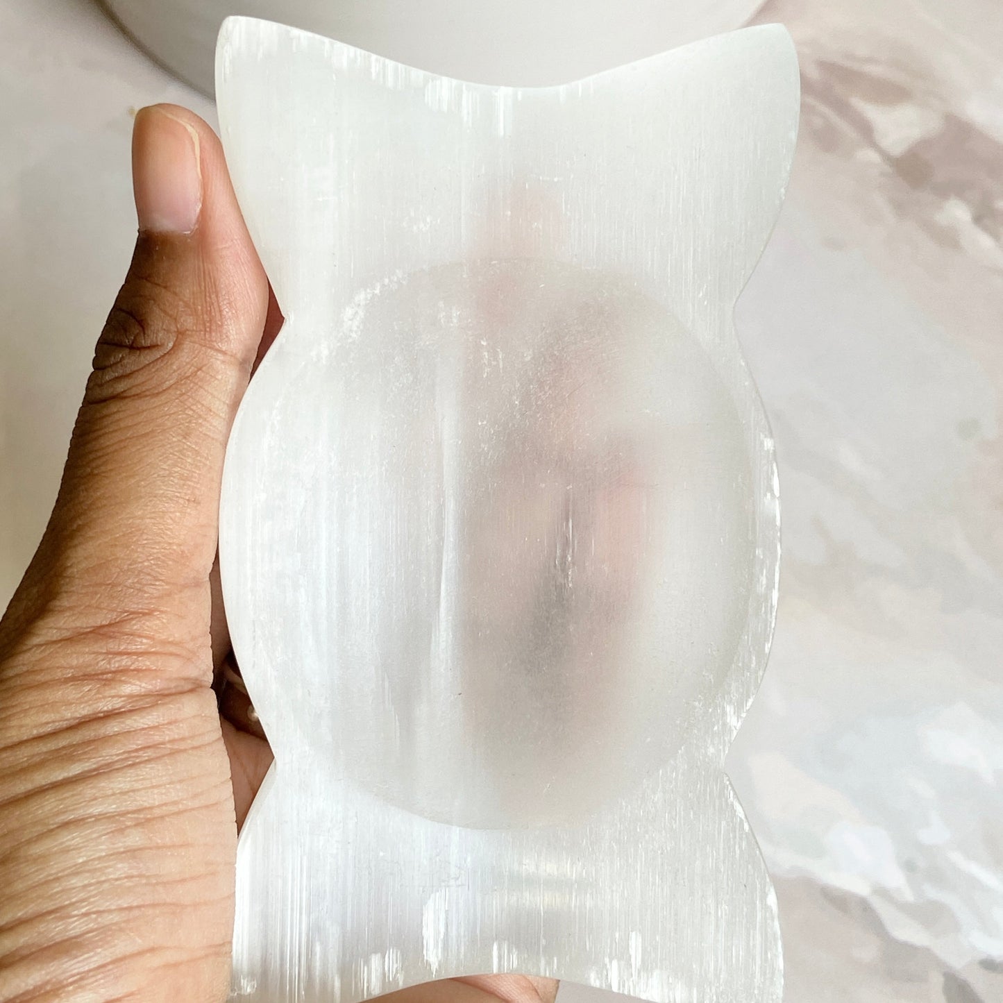 Triple Moon Selenite Bowl