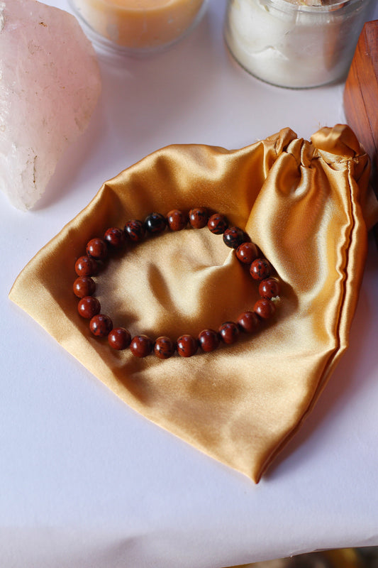 Mahogany Bracelet | Stone of Protection & Grounding - 1 Piece