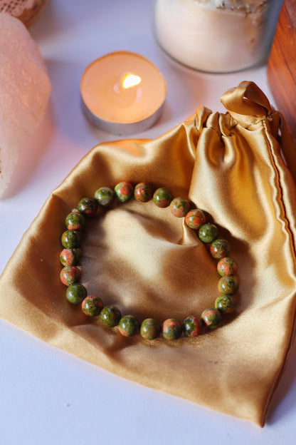 Unakite Bracelet | Stone for activating Third Eye Chakra
