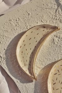 Crescent Ceramic Trinket Dish