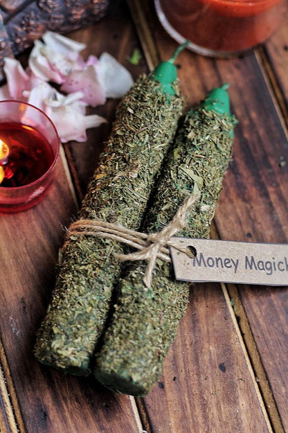 Money Magick Spell Candles - Set of 2