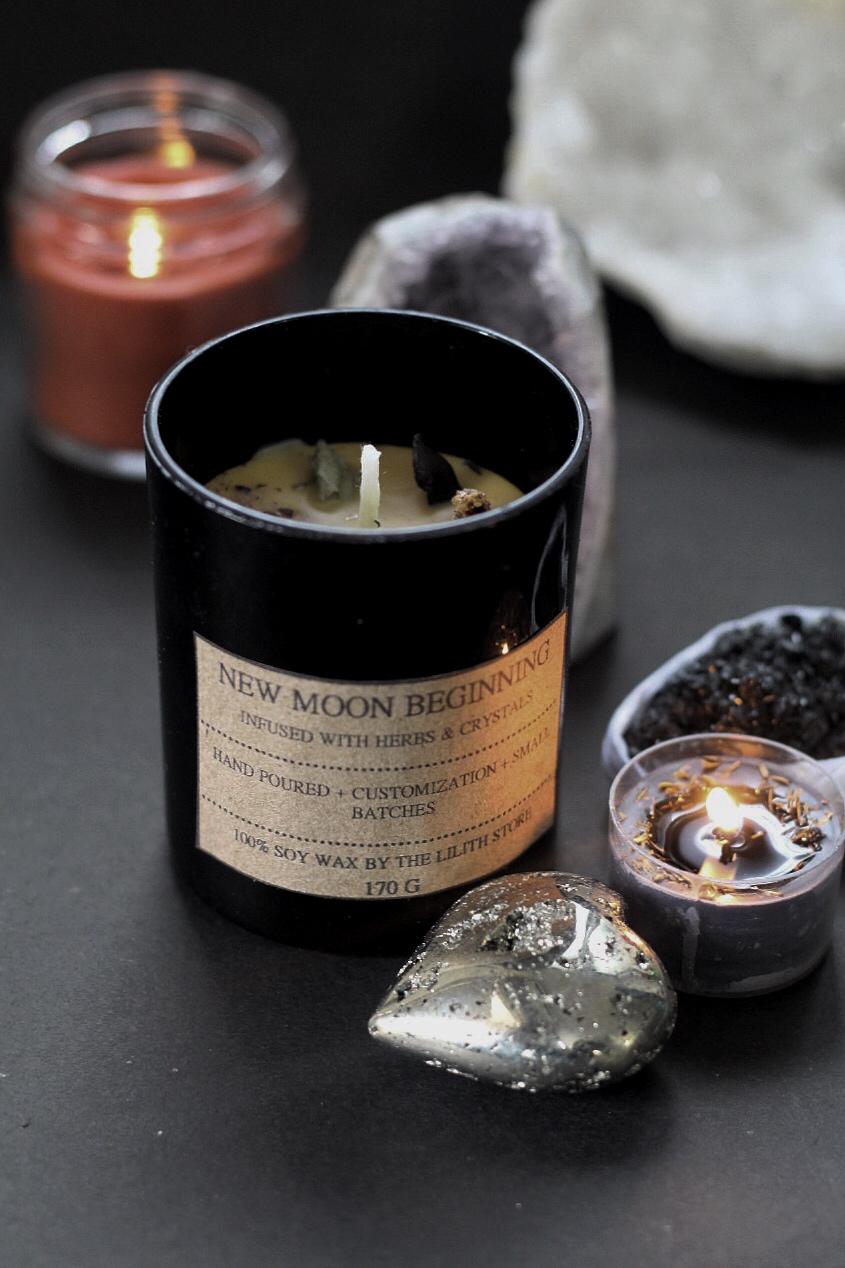New Moon Beginning - The Ultimate Smudge Soy Candle - 170 g