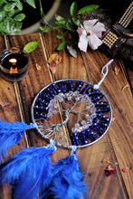 Load image into Gallery viewer, Blue Tree Life Symbol Dream Catcher
