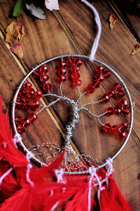 Red Tree Life Symbol Dream Catcher