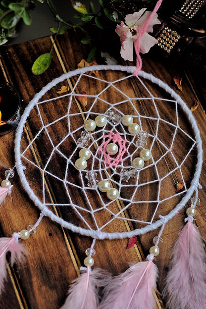 Pink Dream Catcher with Pearl