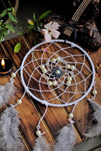 Load image into Gallery viewer, Off White Dream Catcher with Pearl work
