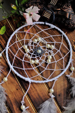 Load image into Gallery viewer, Off White Dream Catcher with Pearl work

