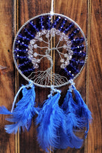 Load image into Gallery viewer, Blue Tree Life Symbol Dream Catcher
