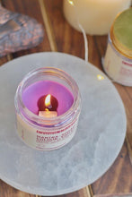Load image into Gallery viewer, Crown Chakra Scented Candle with Crystal Tumble -Soy Wax -100 g

