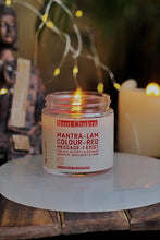 Load image into Gallery viewer, Root Chakra Scented Candle with Crystal Tumble - Soy Wax - 100 g
