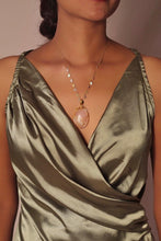 Load image into Gallery viewer, Rose Quartz Pendant | Golden Wire Wrap - 1 Piece
