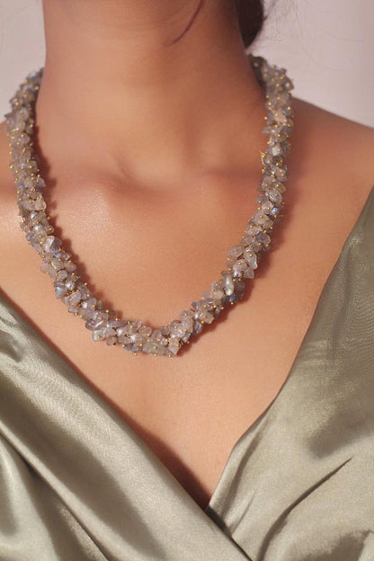 Labrodorite Chips Necklace | Crystal Jewellery | Crystal