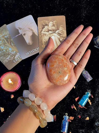 Sunstone Palm Size Stone | Stone of Stability & Personal Strength