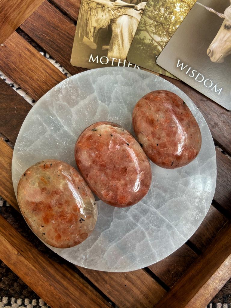Sunstone Palm Size Stone | Stone of Stability & Personal Strength