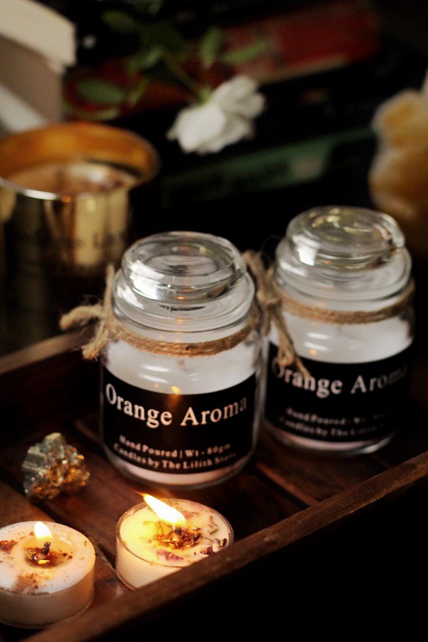 Orange Scented Candles - 80 Gm