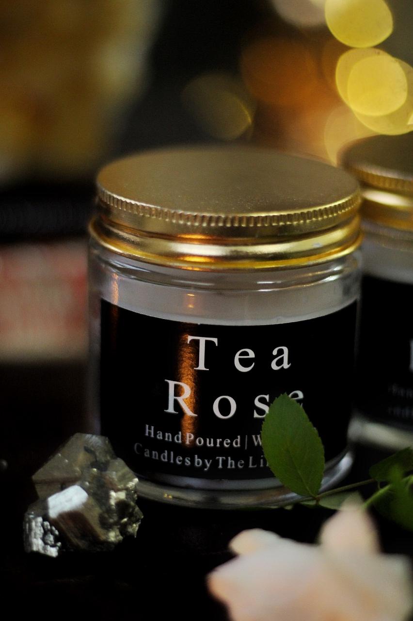 Tea Rose Scented Candle - 80 Gm