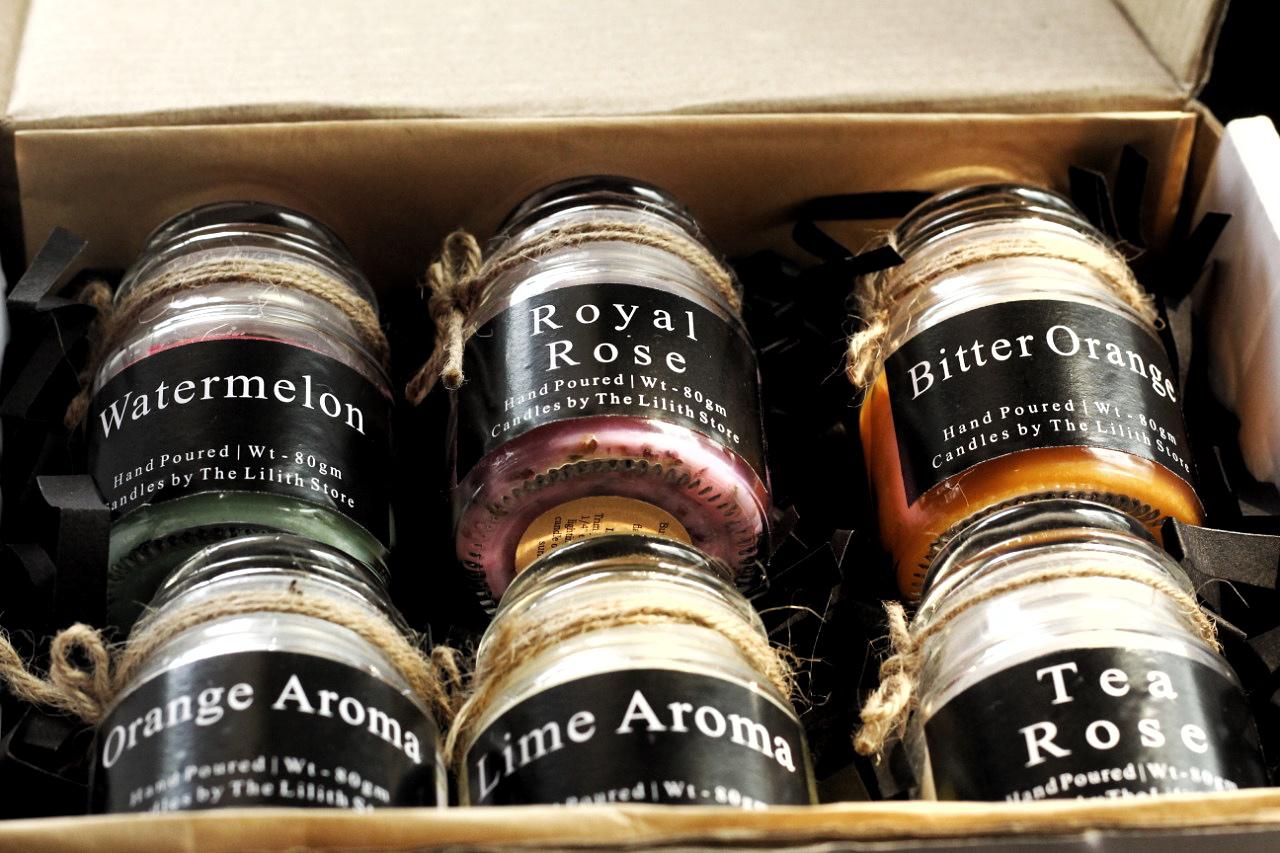 Candle Combo Box of 6 Scented Candles | Gift | Scented Candles