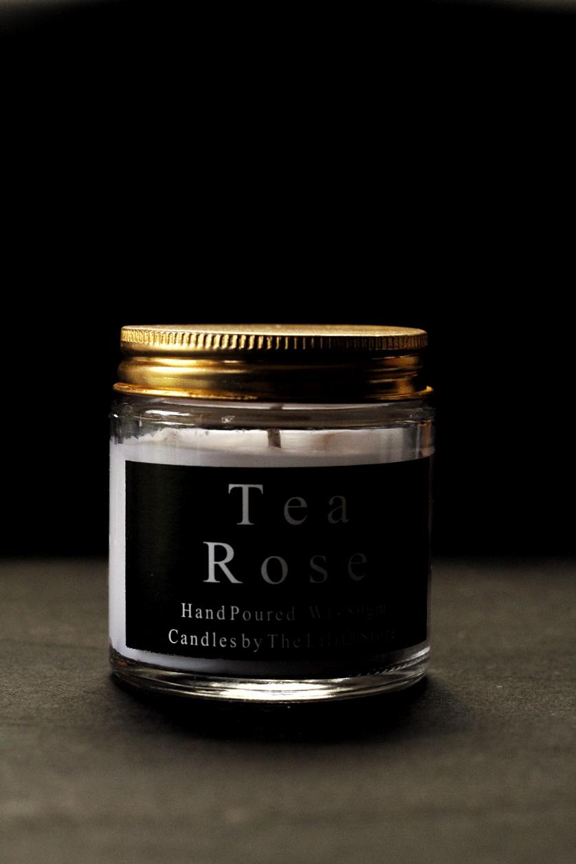 Tea Rose Scented Candle - 80 Gm
