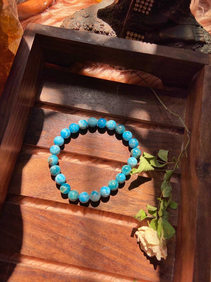 Blue Apatite Bracelet | Stone of Motivation  - 1