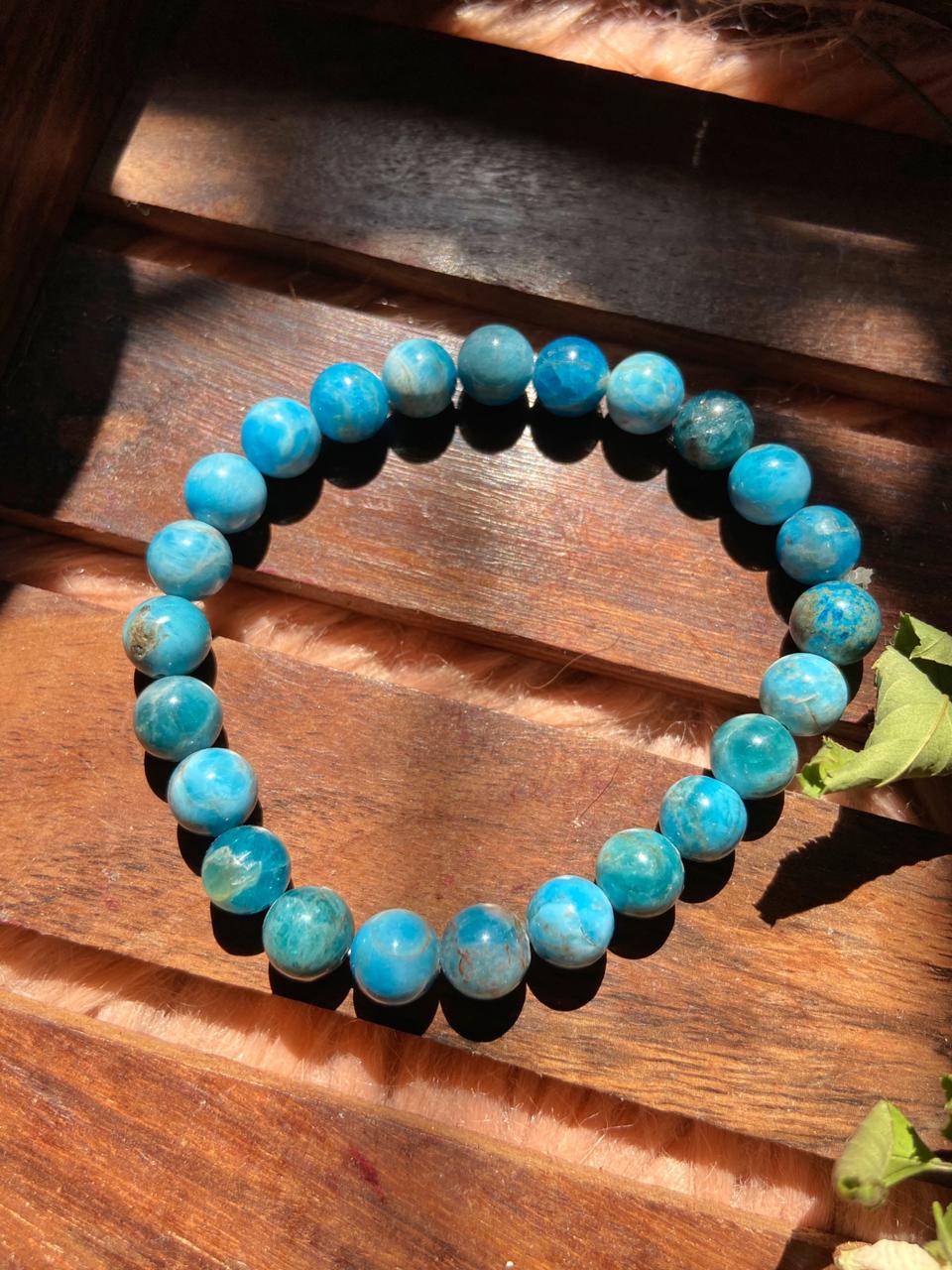 Blue Apatite Bracelet | Stone of Motivation  - 1